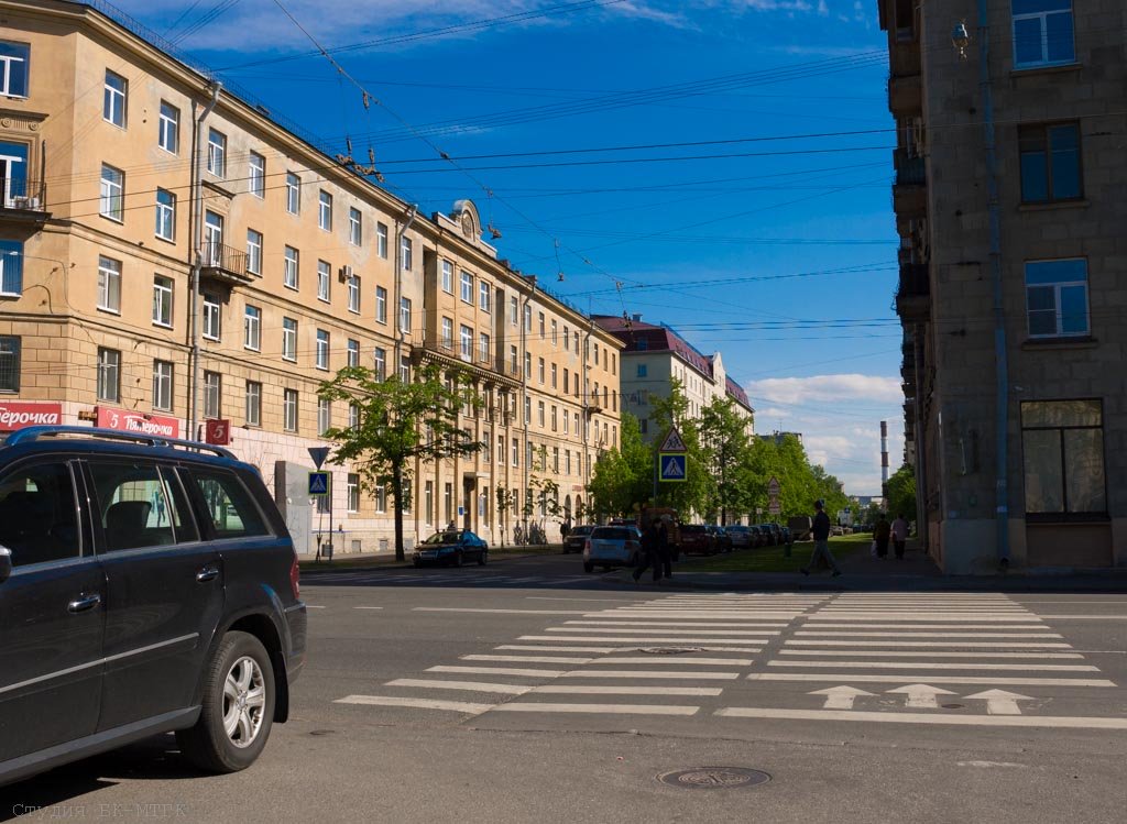 Улица Шевченко к югу от Малого проспекта.